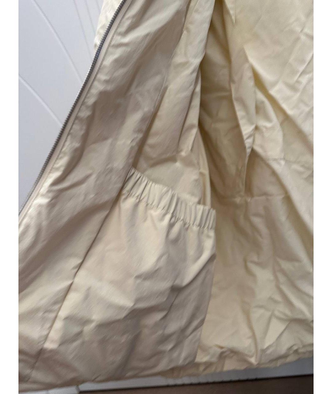 JIL SANDER Бежевый полиэстеровый пуховик, фото 4