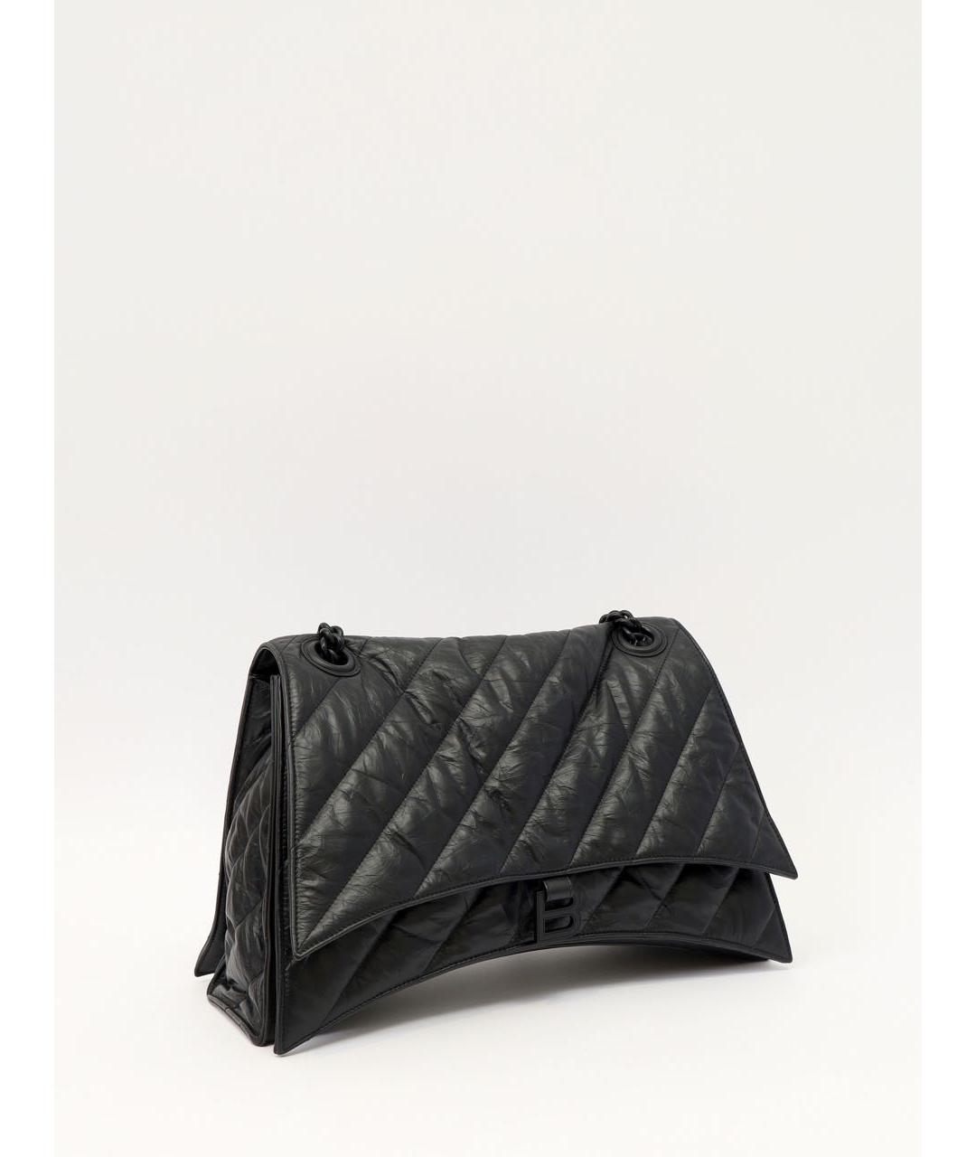 BALENCIAGA Черная кожаная сумка через плечо, фото 2