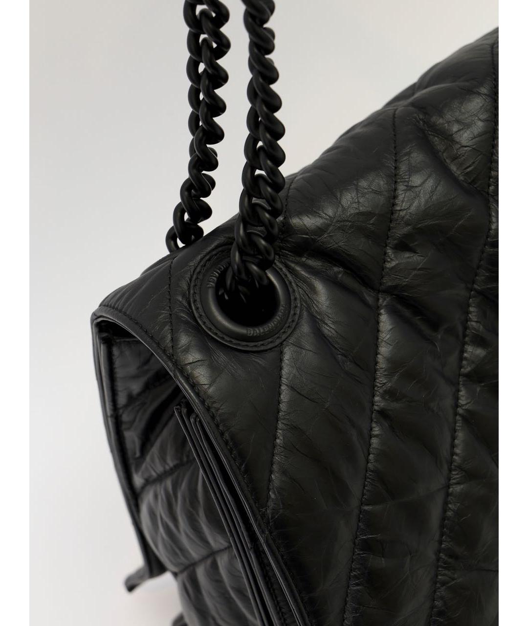 BALENCIAGA Черная кожаная сумка через плечо, фото 5