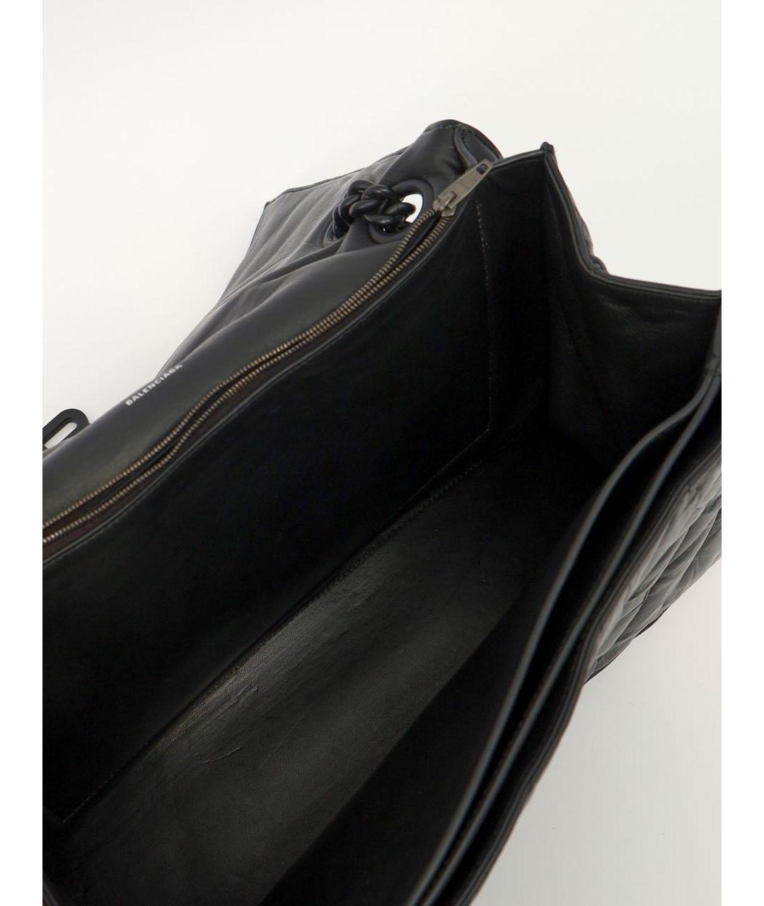 BALENCIAGA Черная кожаная сумка через плечо, фото 7