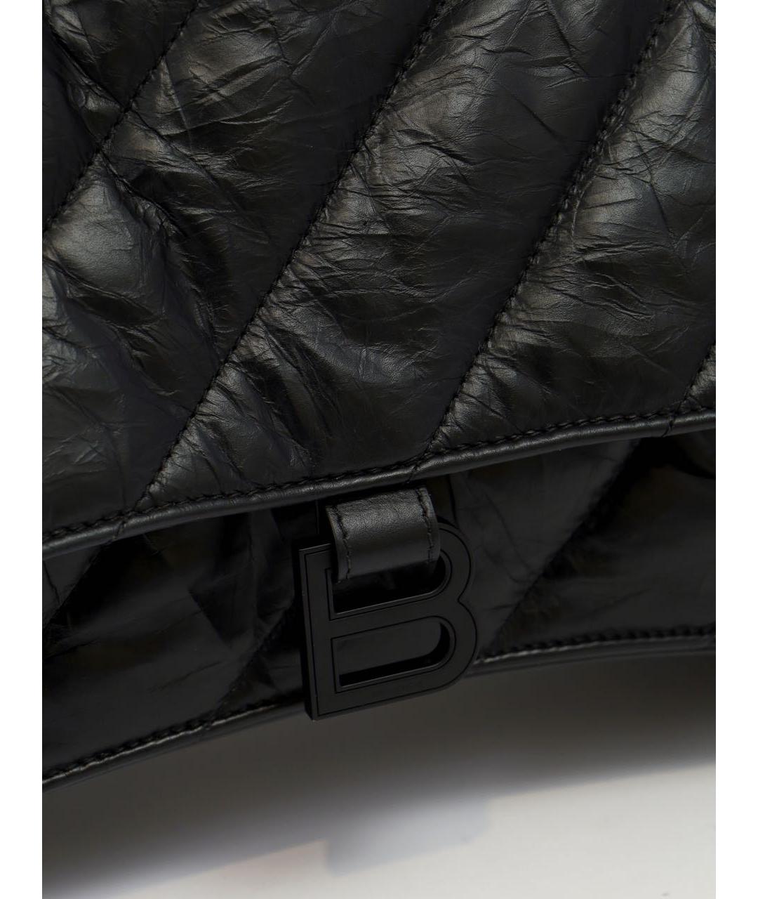 BALENCIAGA Черная кожаная сумка через плечо, фото 4