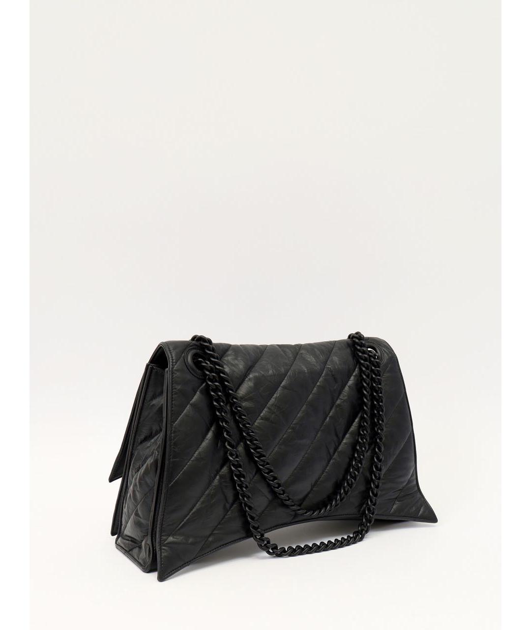 BALENCIAGA Черная кожаная сумка через плечо, фото 3