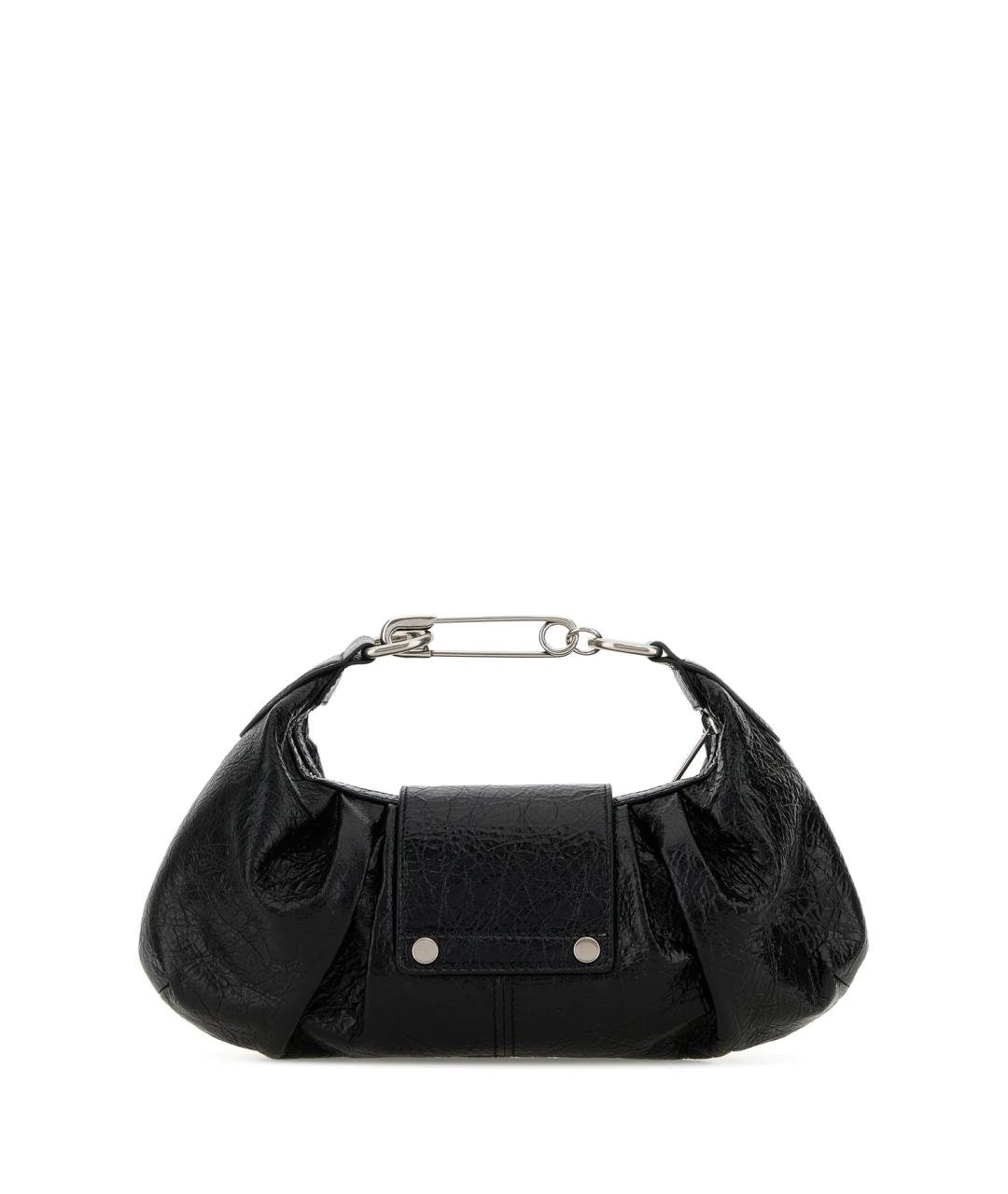 BALENCIAGA Черная кожаная сумка с короткими ручками, фото 3