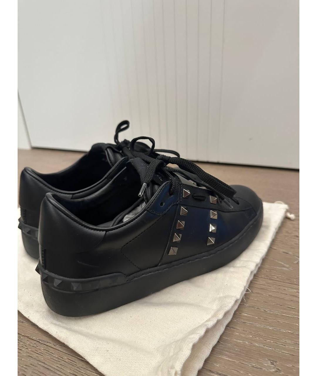 VALENTINO Черные кожаные кеды, фото 7