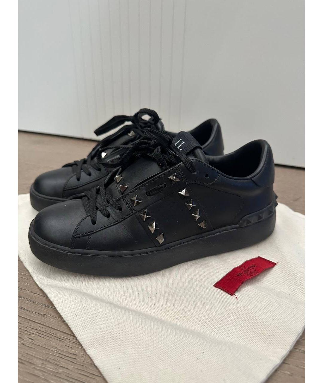 VALENTINO Черные кожаные кеды, фото 9