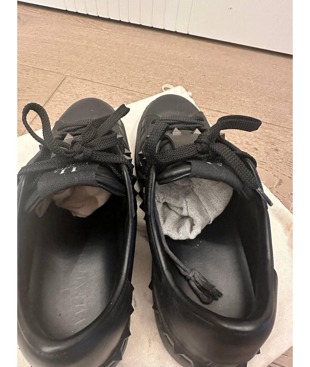 VALENTINO Черные кожаные кеды, фото 5