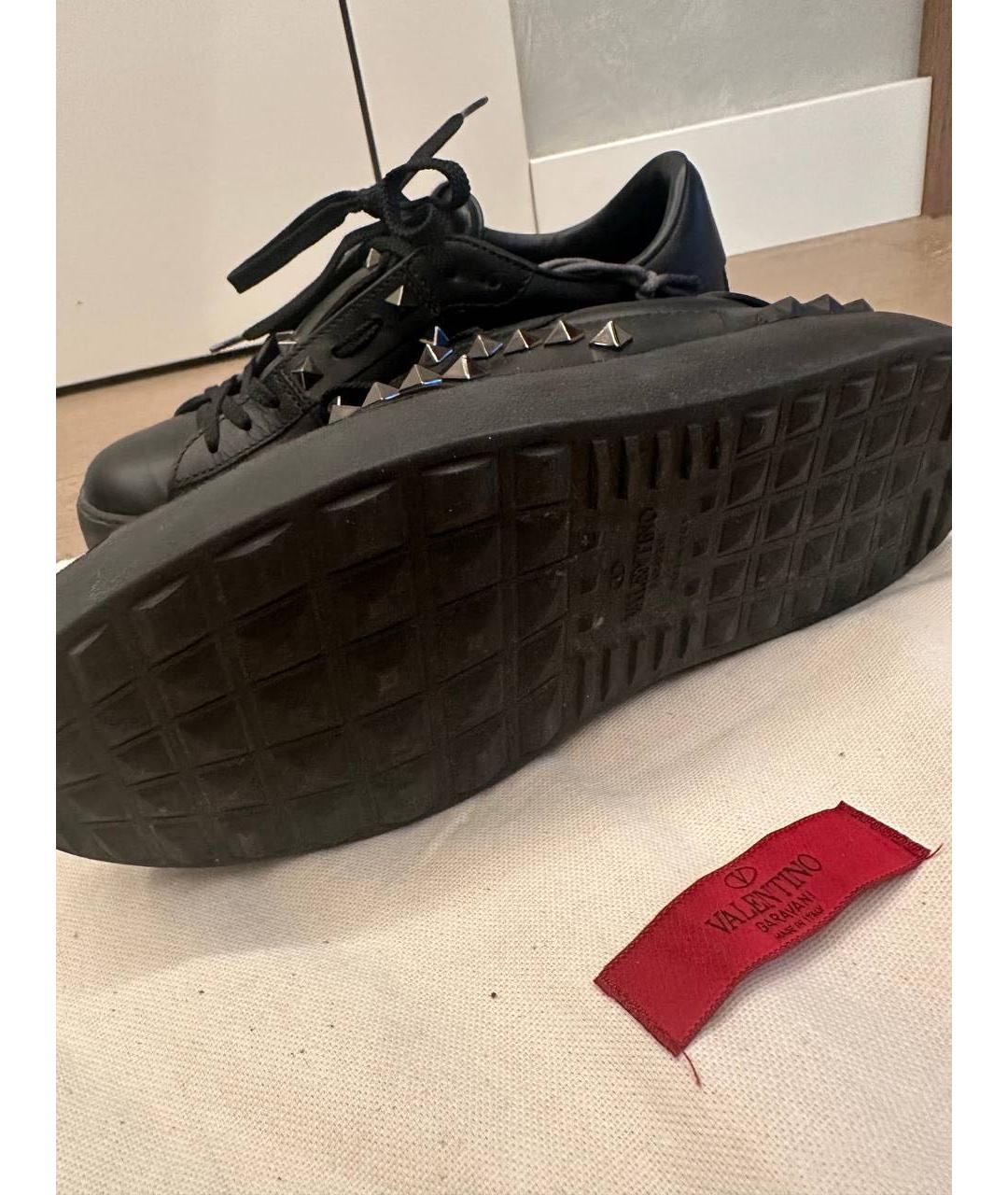 VALENTINO Черные кожаные кеды, фото 6