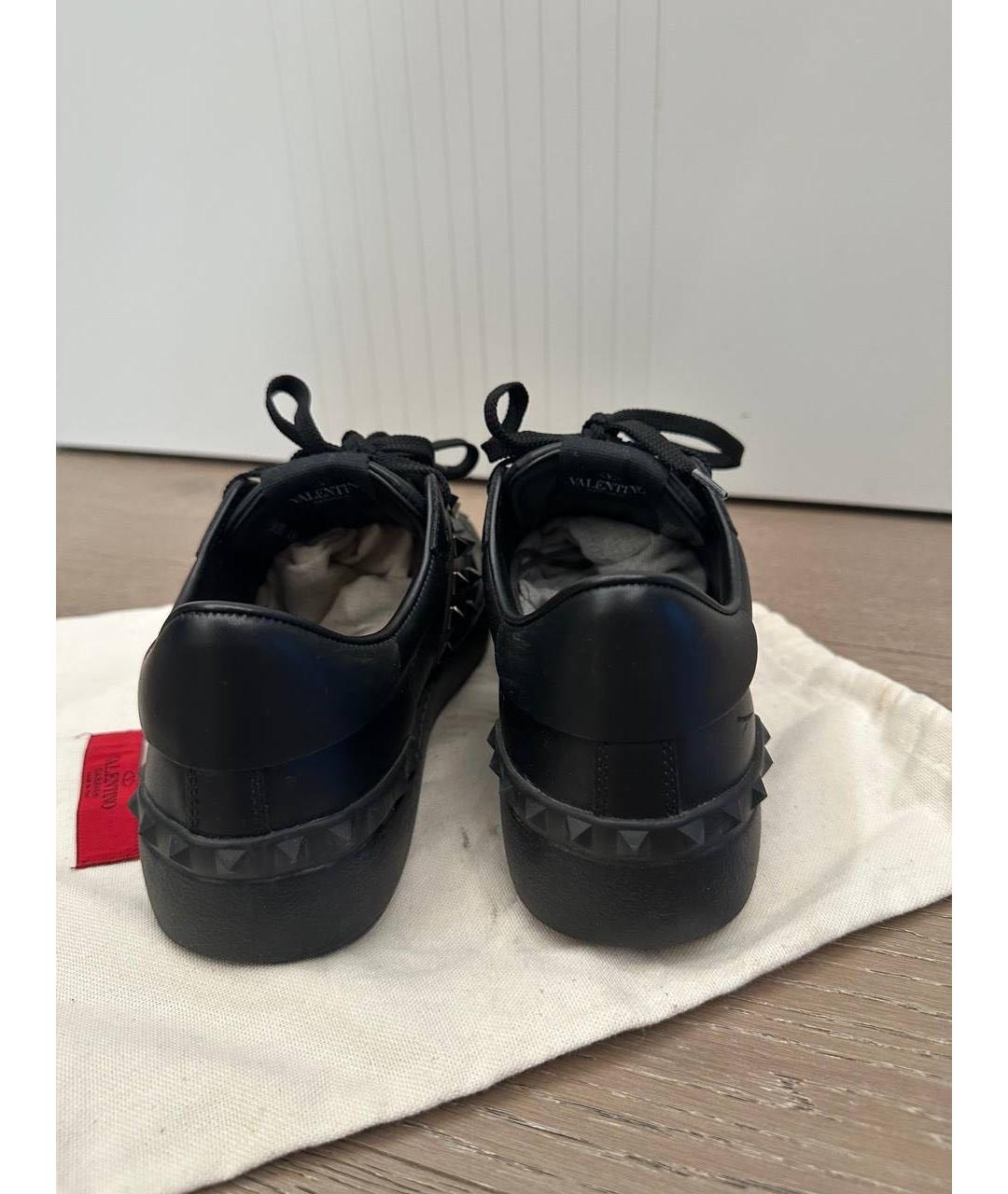 VALENTINO Черные кожаные кеды, фото 3