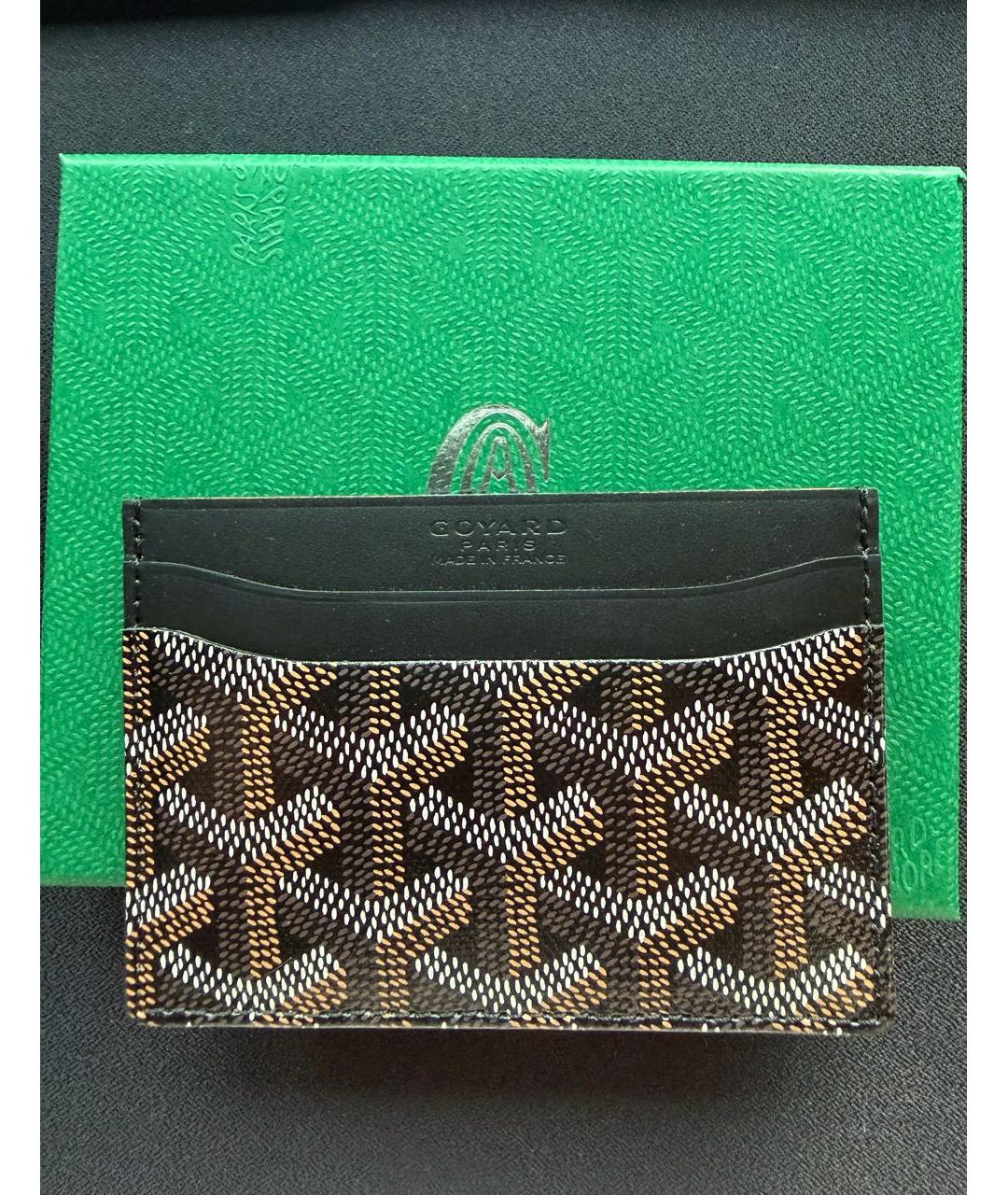 GOYARD Черный кожаный кардхолдер, фото 3