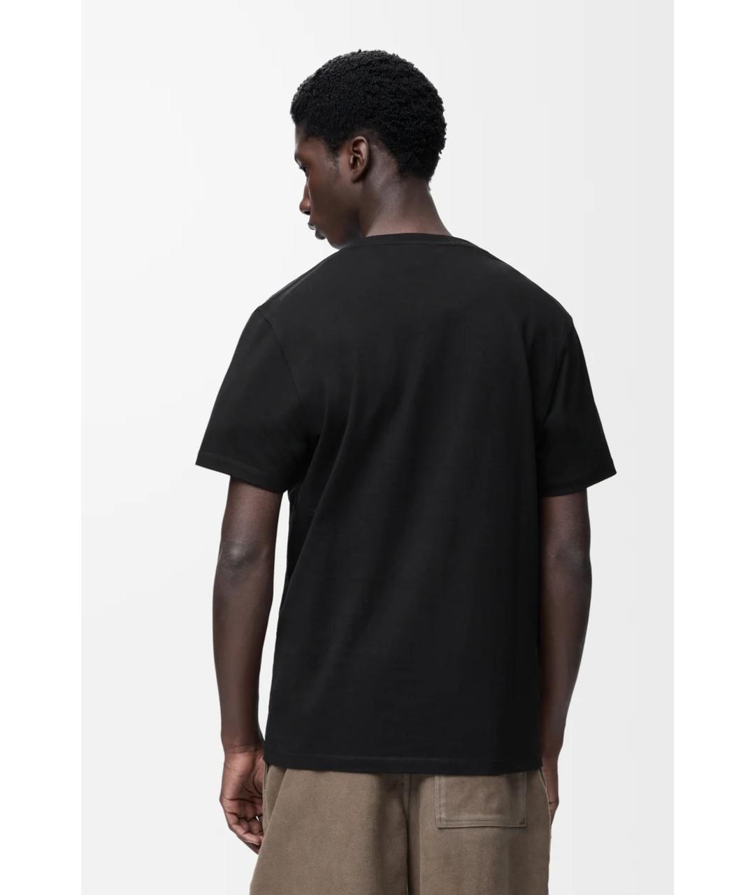 LOEWE Черная хлопковая футболка, фото 3