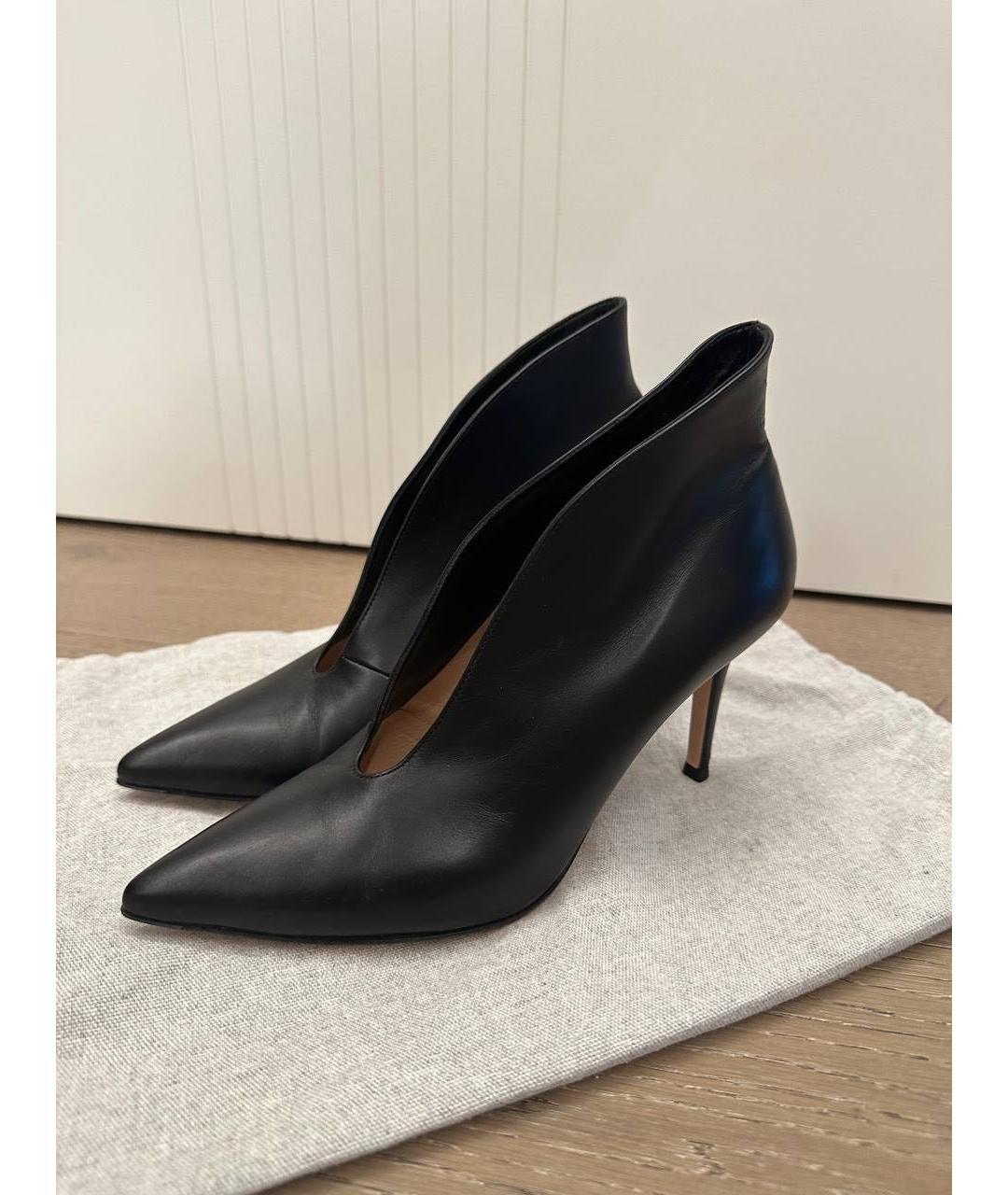 GIANVITO ROSSI Черные кожаные ботильоны, фото 8