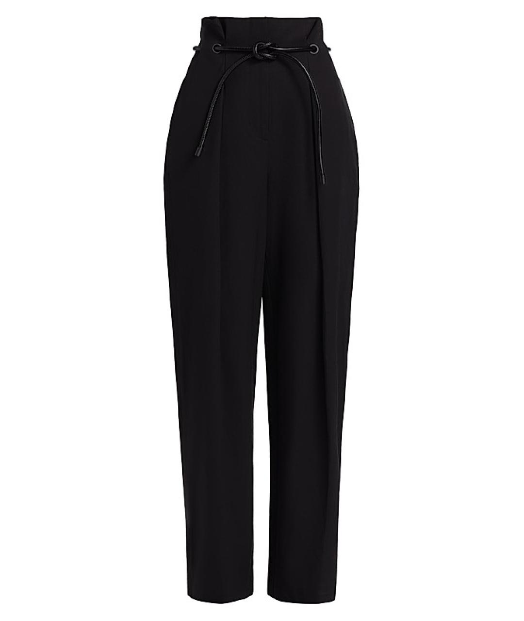 3.1 PHILLIP LIM Черные хлопко-эластановые брюки широкие, фото 1