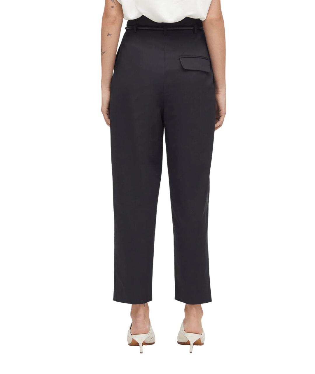 3.1 PHILLIP LIM Черные хлопко-эластановые брюки широкие, фото 3