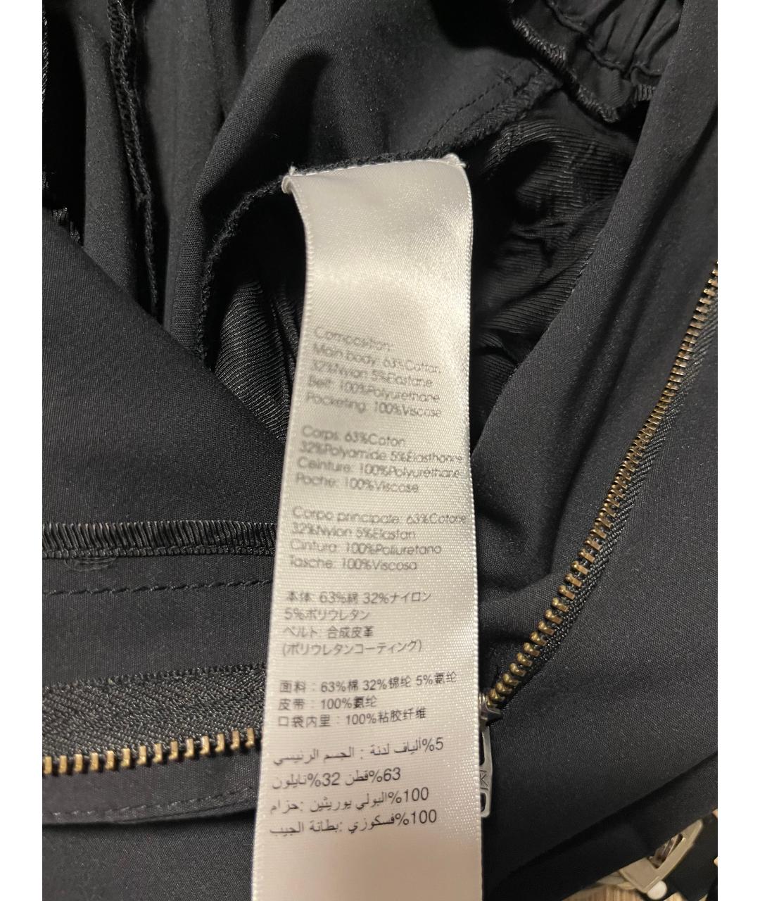 3.1 PHILLIP LIM Черные хлопко-эластановые брюки широкие, фото 8
