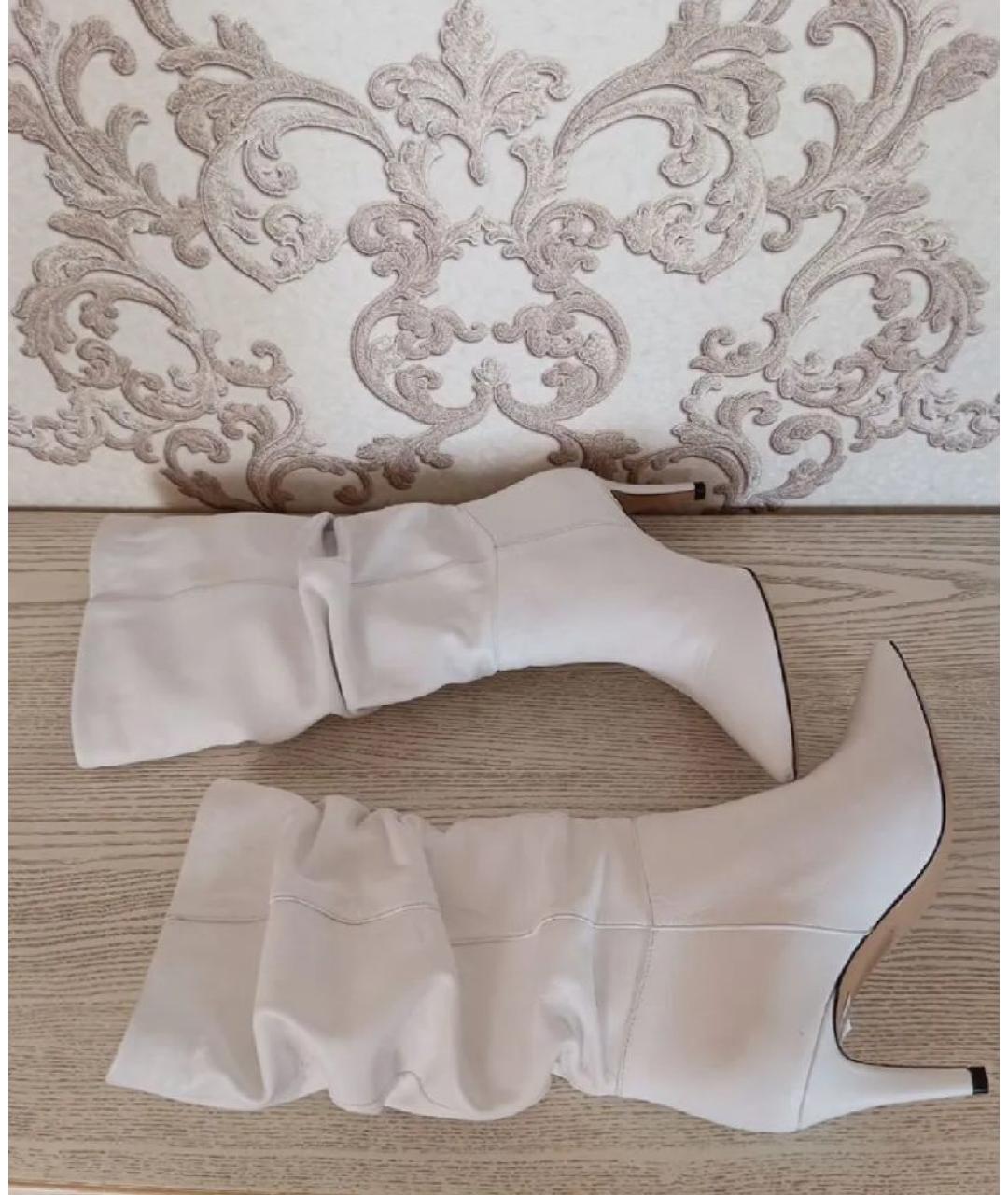 PINKO Белые кожаные сапоги, фото 2