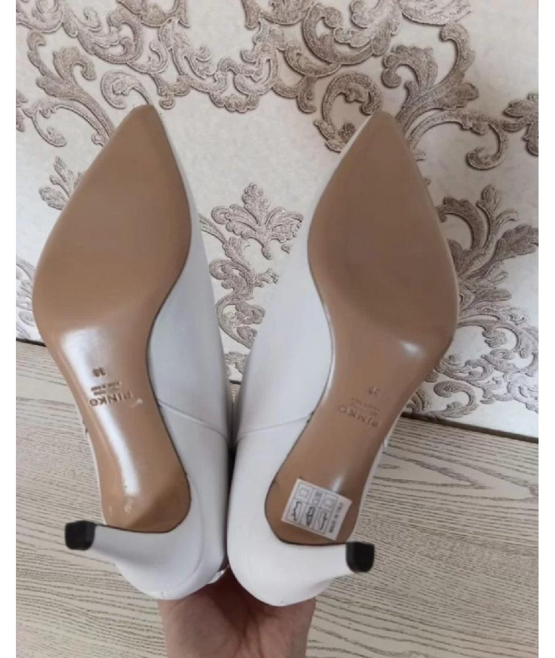 PINKO Белые кожаные сапоги, фото 4