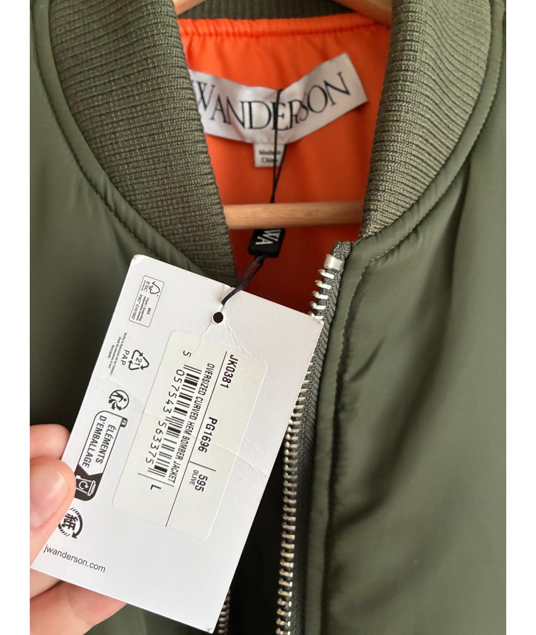 J.W.ANDERSON Хаки полиамидовая куртка, фото 5