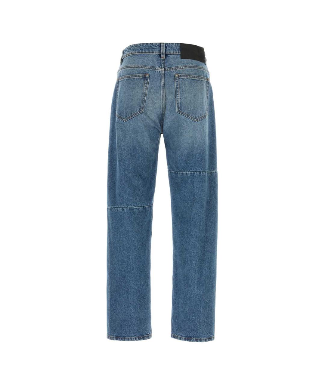 MM6 MAISON MARGIELA Синие хлопковые прямые джинсы, фото 2