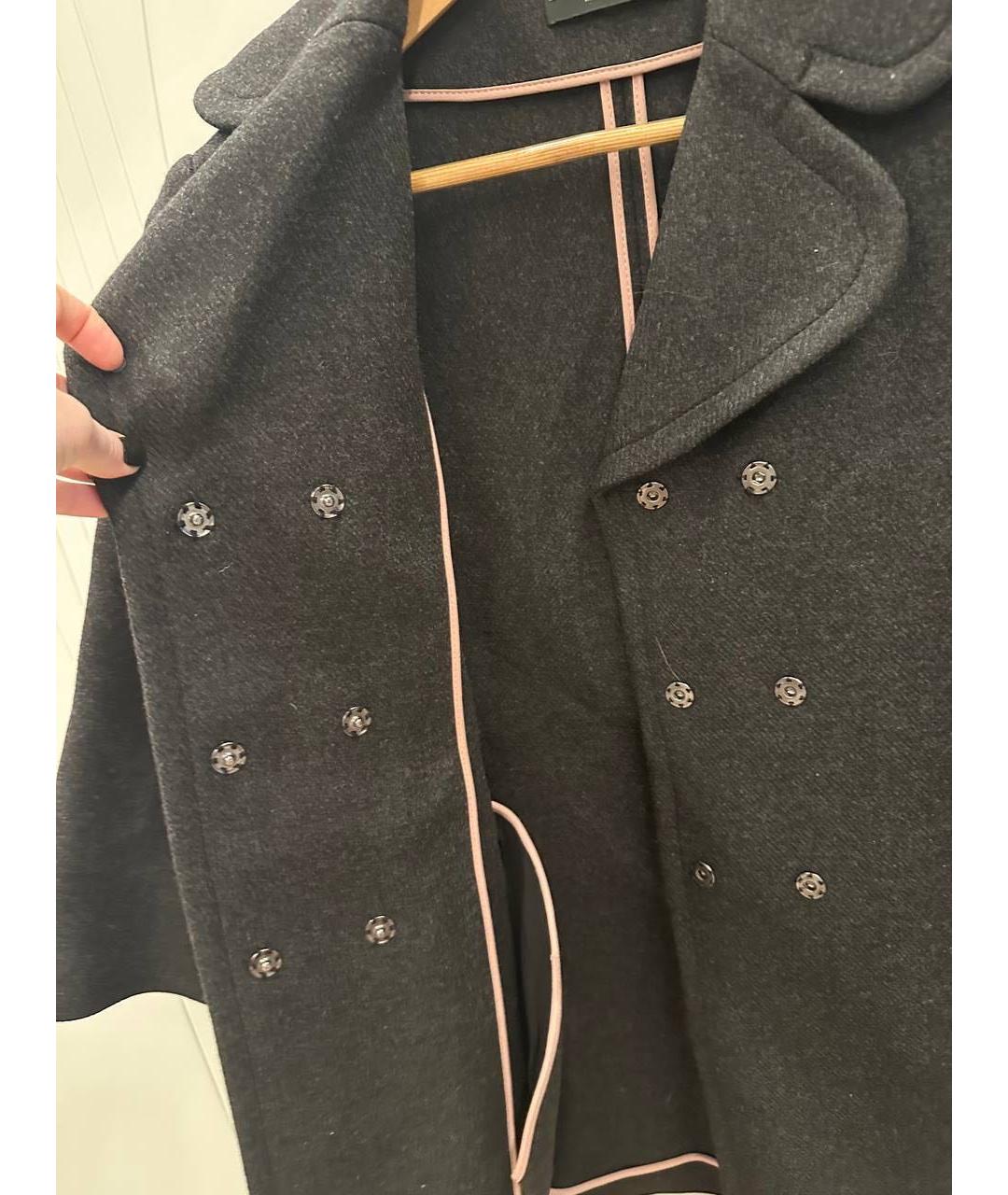 DOLCE&GABBANA Антрацитовое шерстяное пальто, фото 2