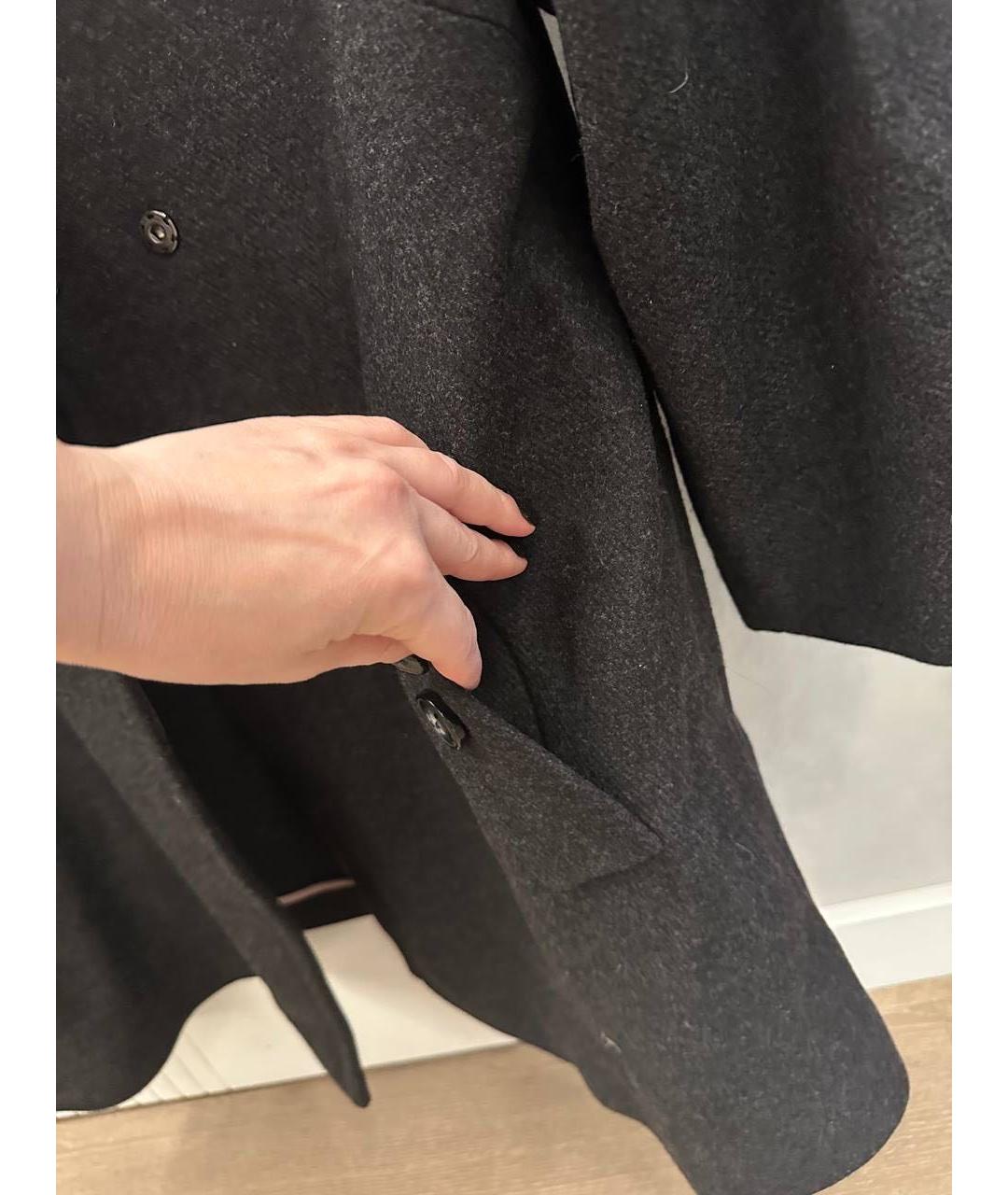DOLCE&GABBANA Антрацитовое шерстяное пальто, фото 5