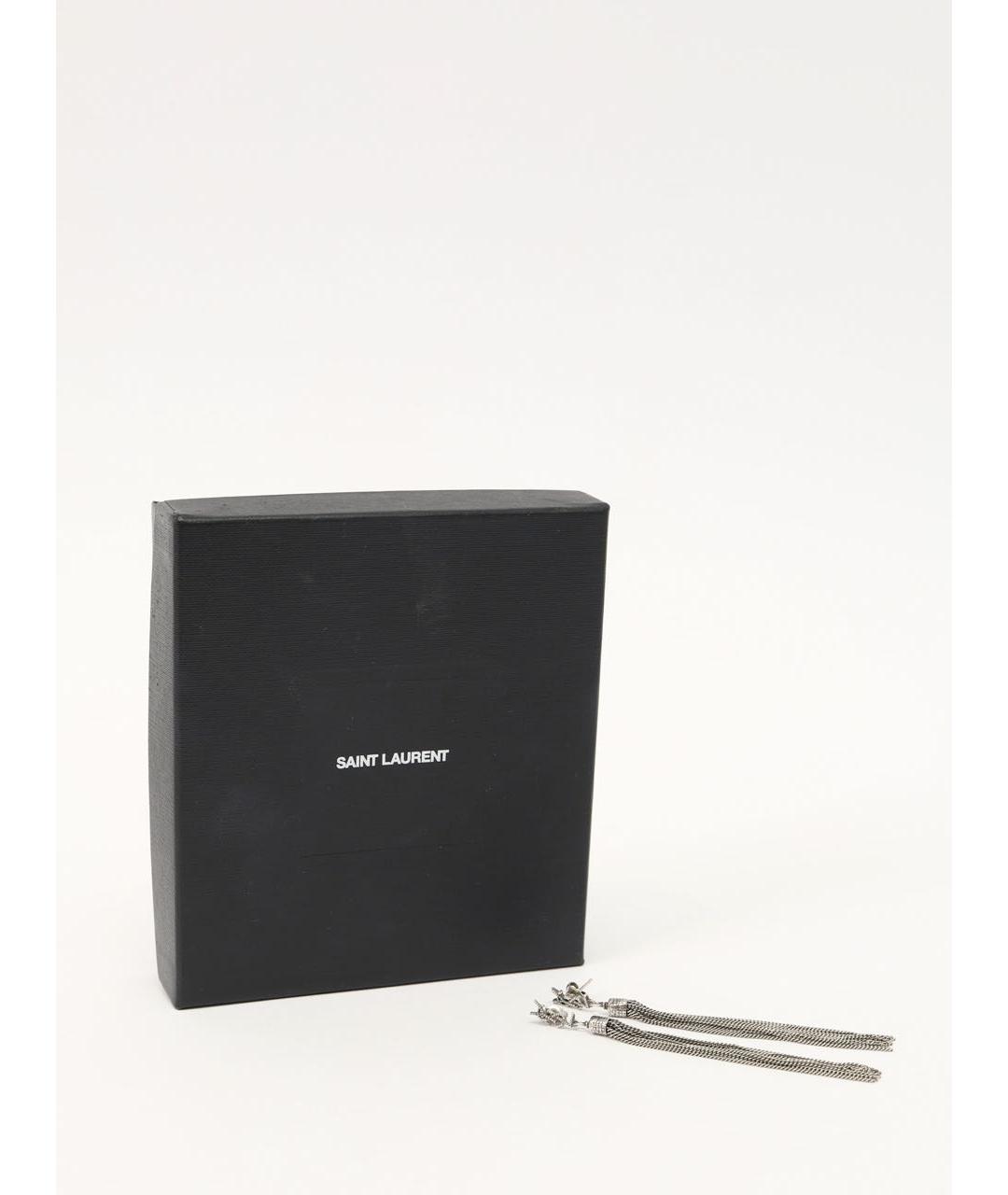 SAINT LAURENT Серебряные латунные серьги, фото 4