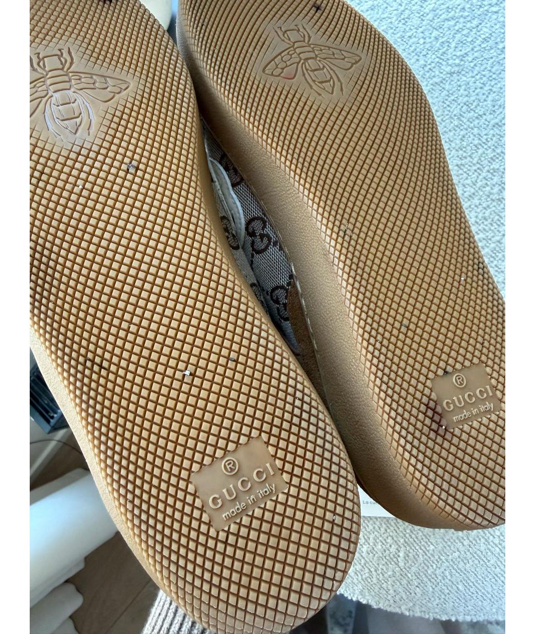 GUCCI Коричневые кеды, фото 5