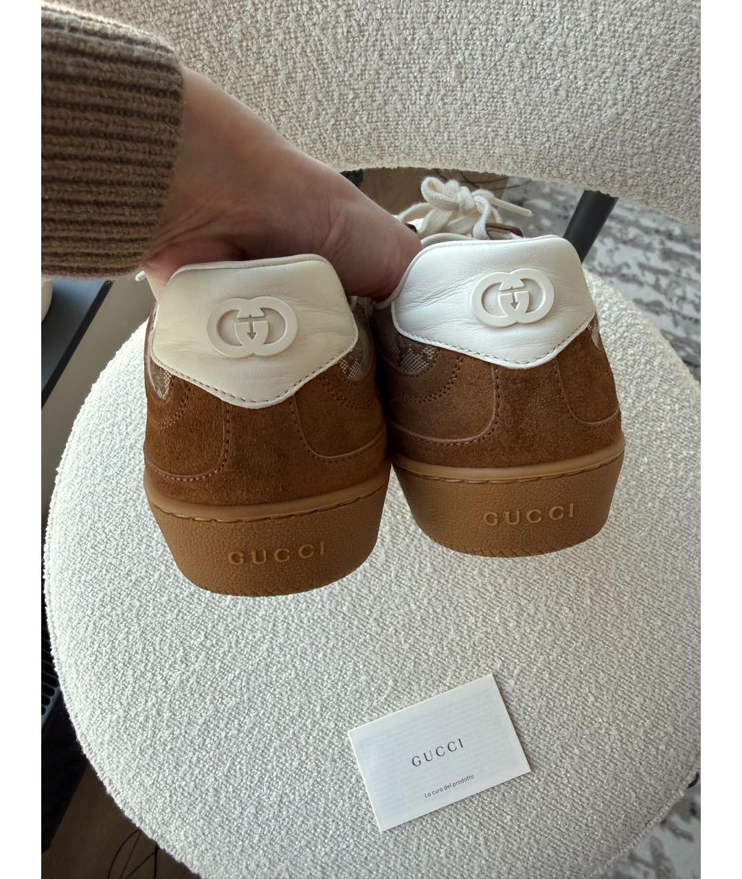 GUCCI Коричневые кеды, фото 7