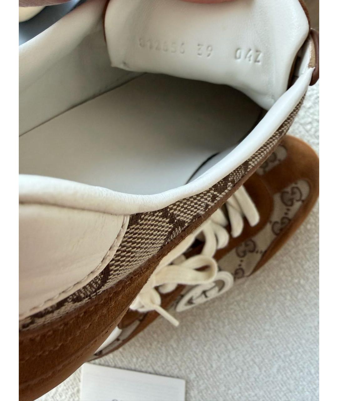 GUCCI Коричневые кеды, фото 6