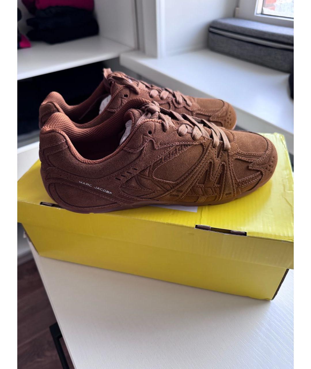MARC JACOBS Коричневые замшевые кроссовки, фото 5