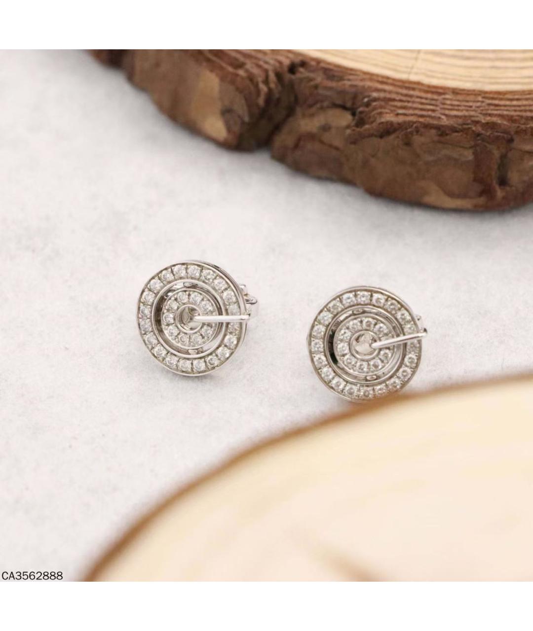 BVLGARI Серебряные серьги из белого золота, фото 2