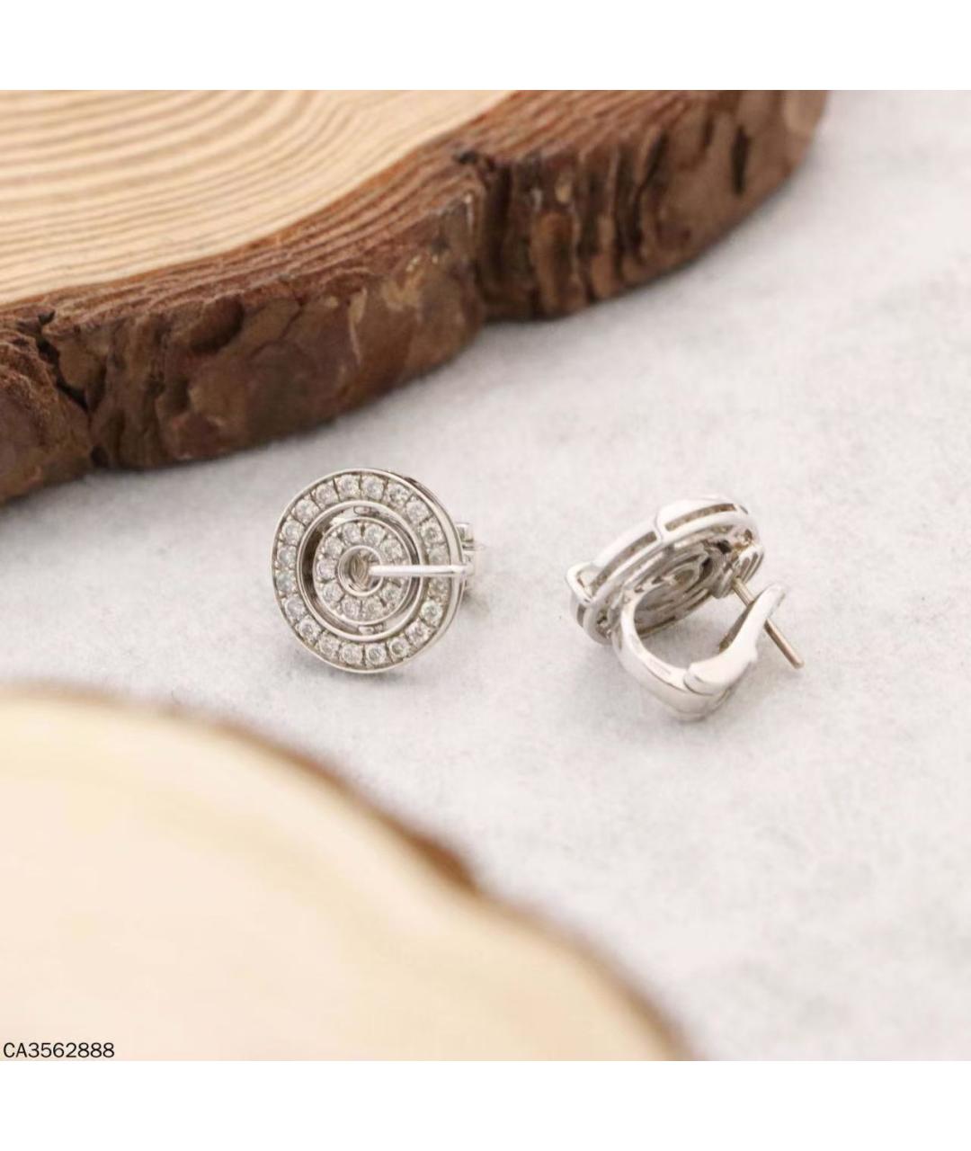 BVLGARI Серебряные серьги из белого золота, фото 4