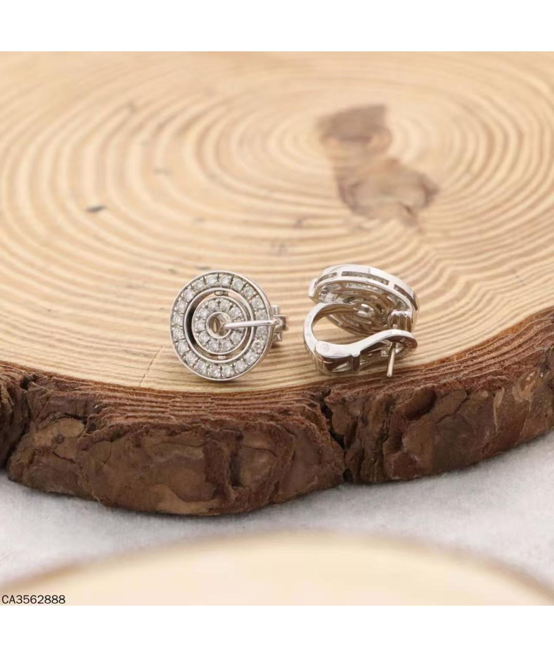 BVLGARI Серебряные серьги из белого золота, фото 3