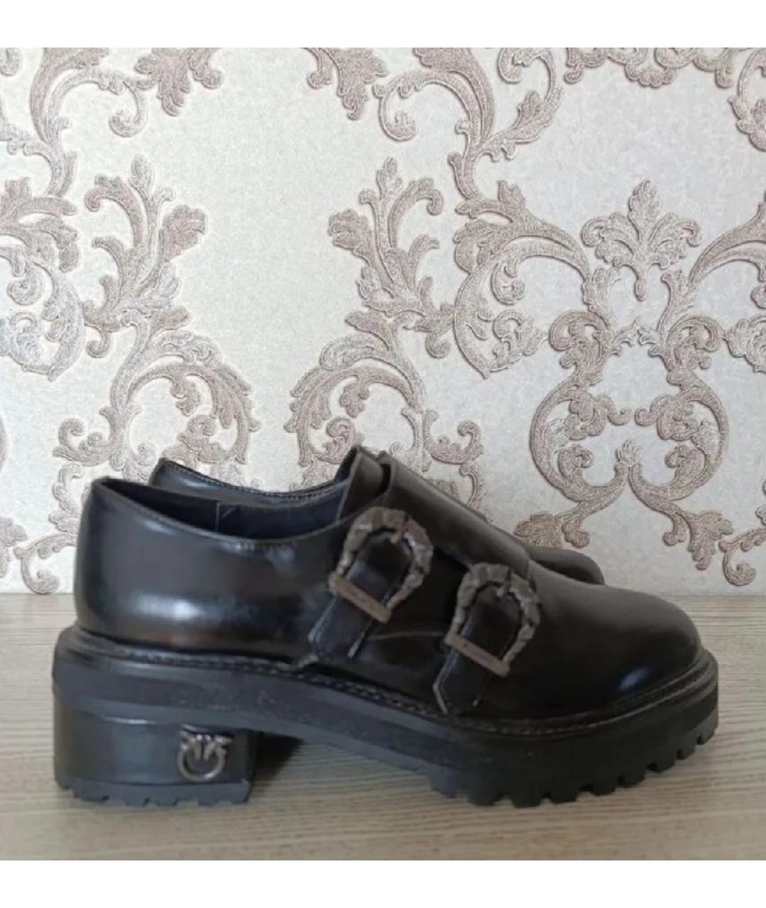 PINKO Черные кожаные брогги и оксфорды, фото 5