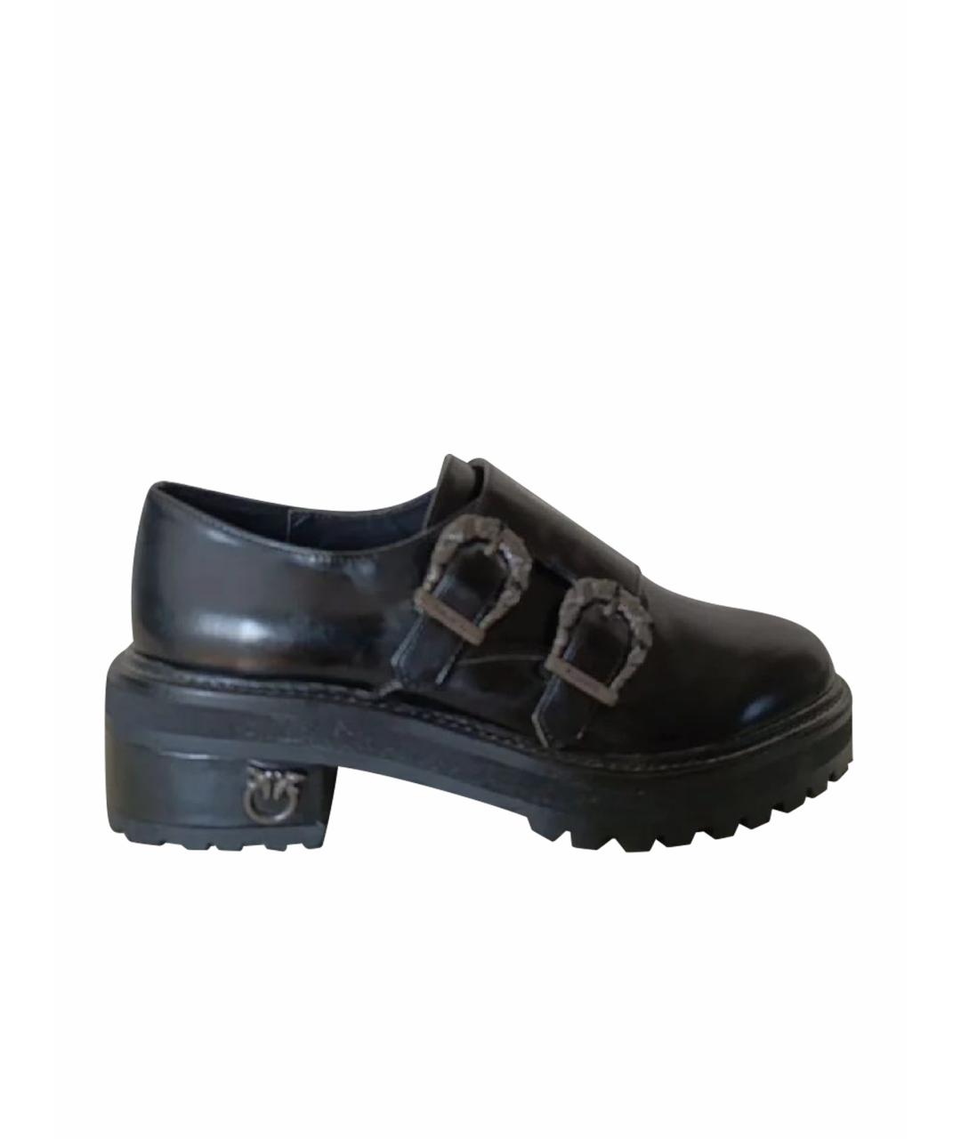 PINKO Черные кожаные брогги и оксфорды, фото 1