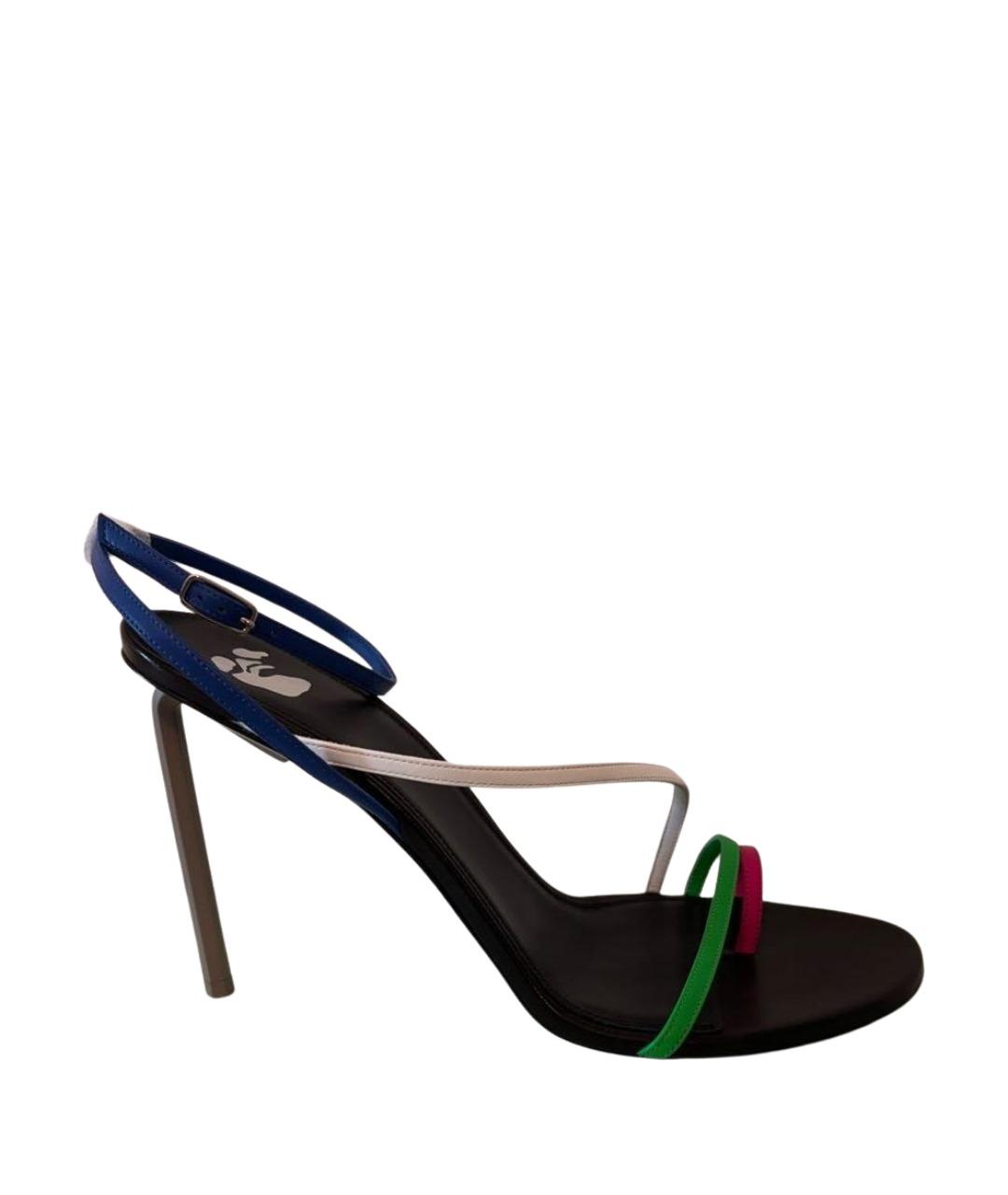 OFF-WHITE Мульти кожаные босоножки, фото 1