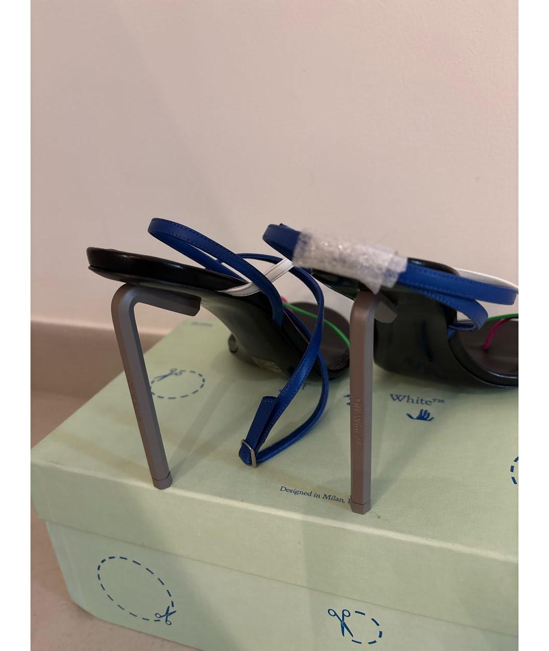 OFF-WHITE Мульти кожаные босоножки, фото 3