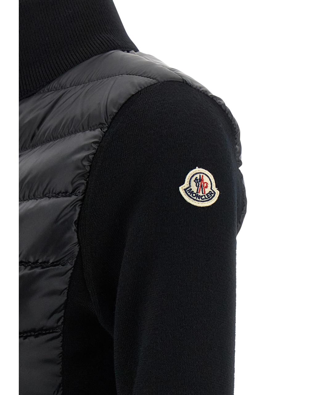 MONCLER Черный полиамидовый кардиган, фото 4