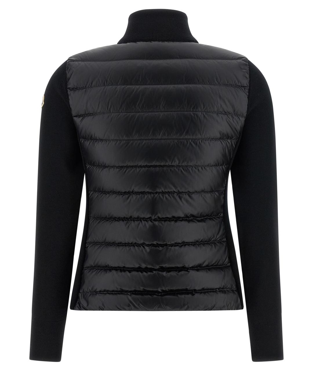 MONCLER Черный полиамидовый кардиган, фото 2