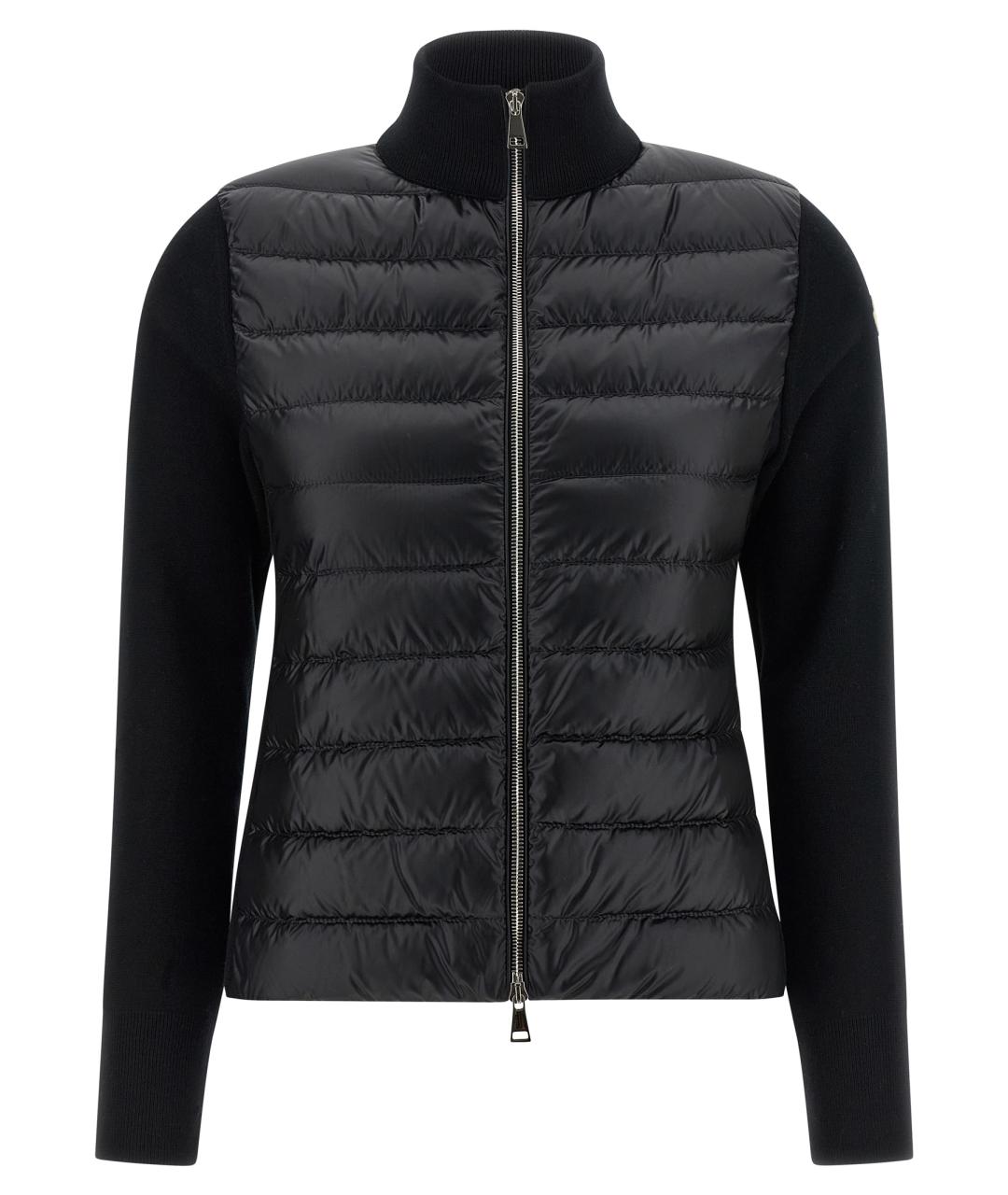 MONCLER Черный полиамидовый кардиган, фото 1