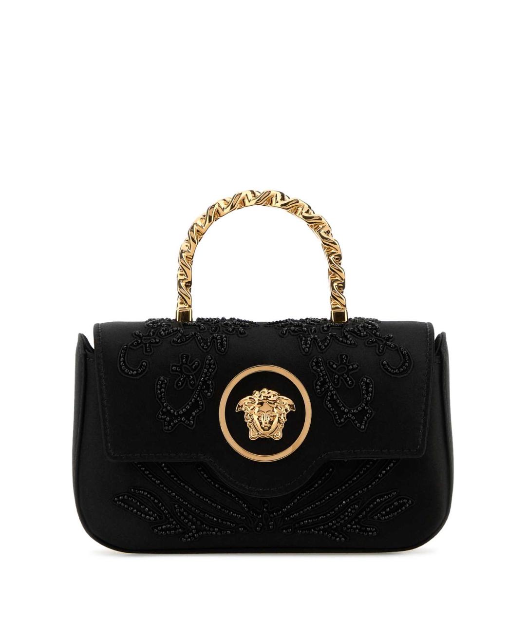 VERSACE Черная сумка с короткими ручками, фото 1