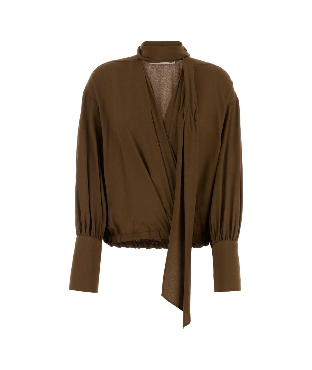 BLUMARINE Коричневая вискозная блузы, фото 1
