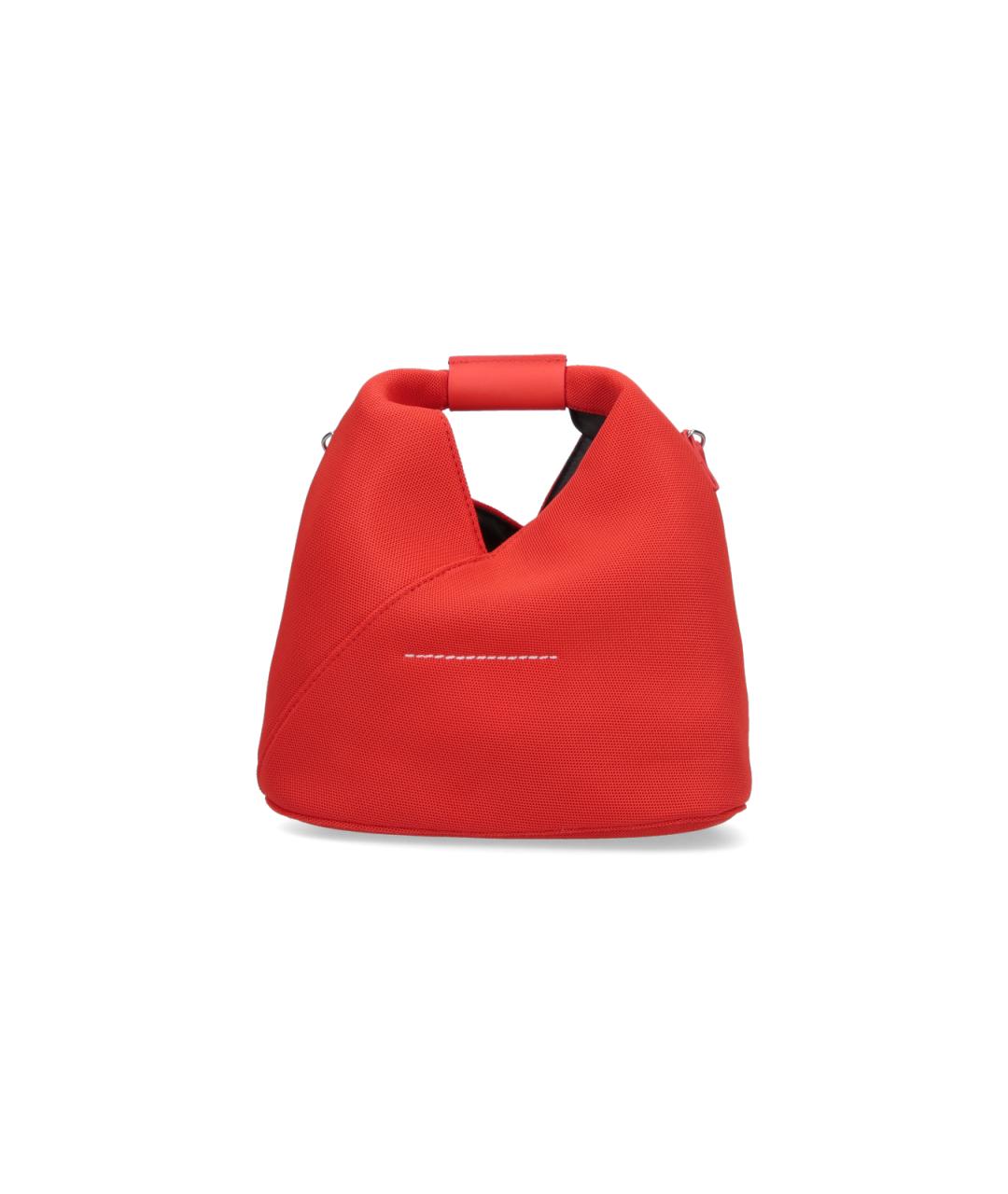 MM6 MAISON MARGIELA Красная тканевая сумка тоут, фото 3