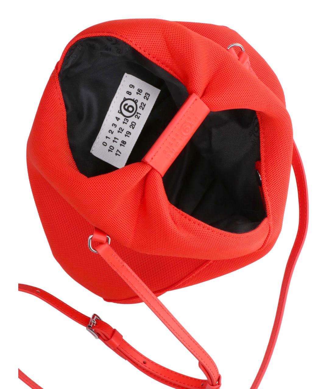 MM6 MAISON MARGIELA Красная тканевая сумка тоут, фото 4