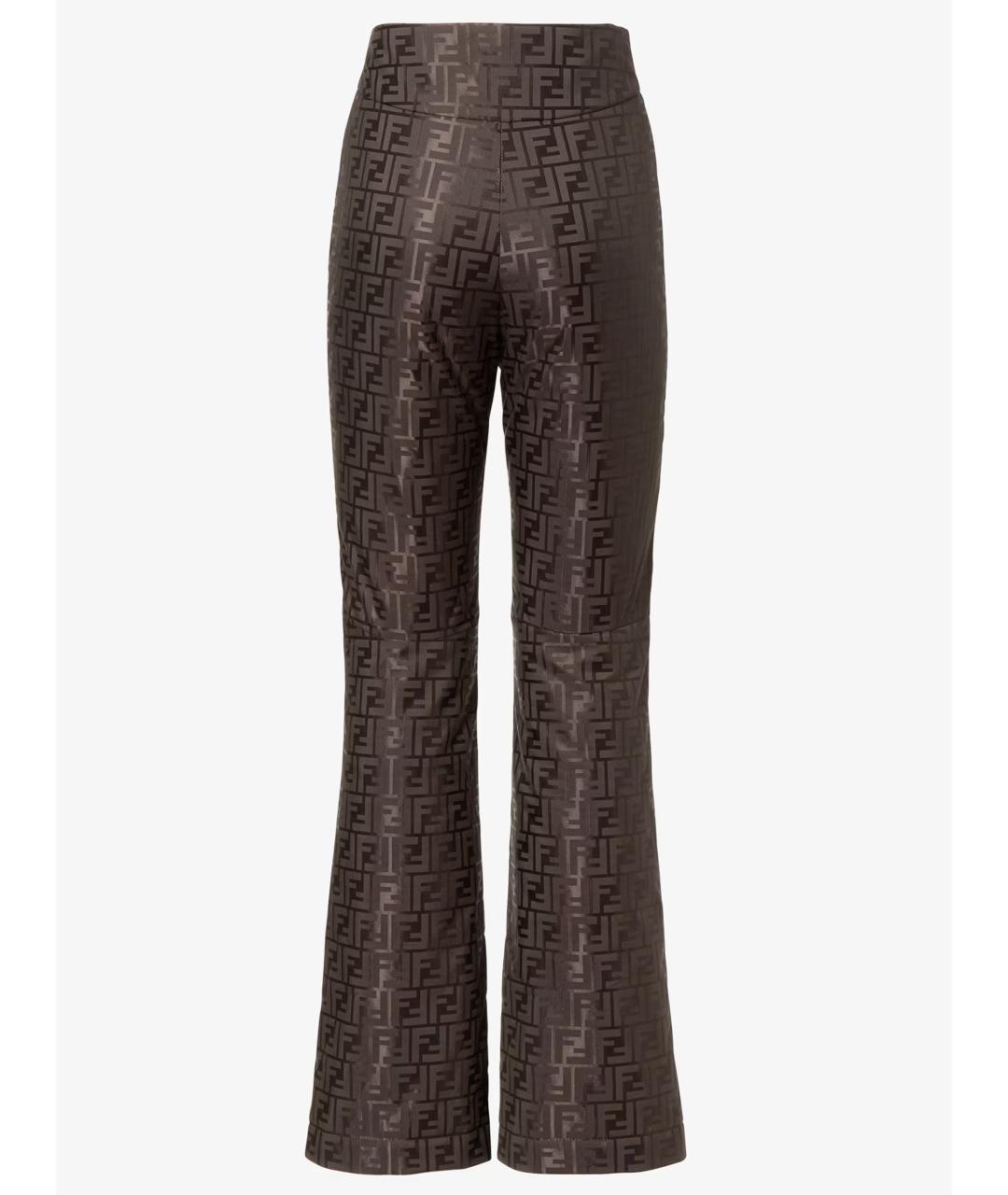 FENDI Коричневые хлопковые спортивные брюки и шорты, фото 3