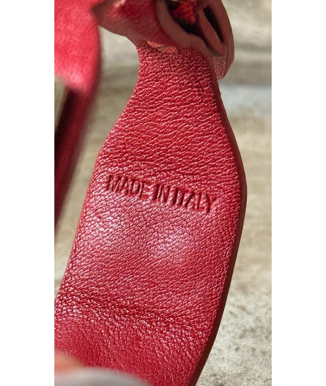 VALENTINO Красный кожаный браслет, фото 4