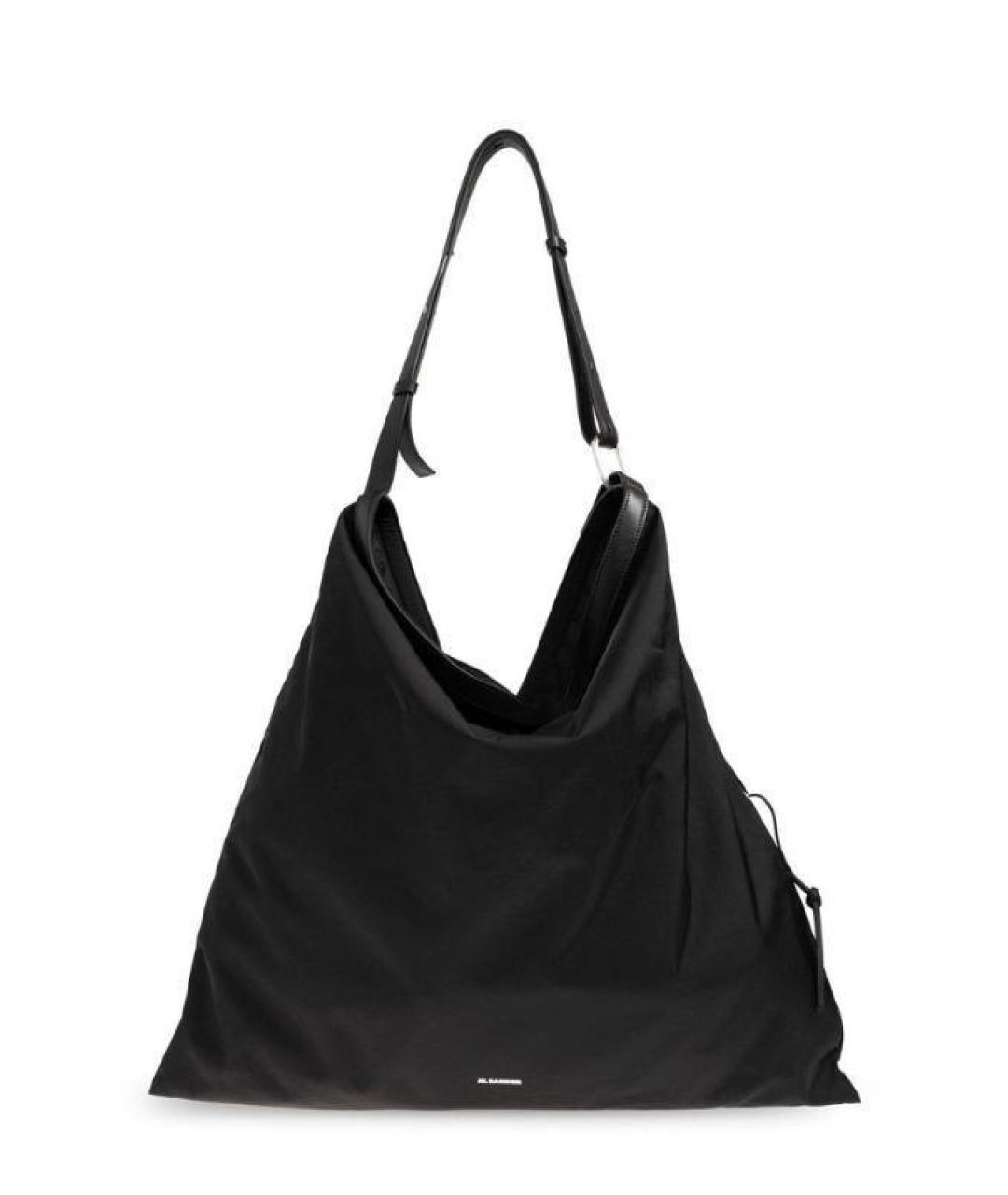 JIL SANDER Черная сумка на плечо из искусственной кожи, фото 1