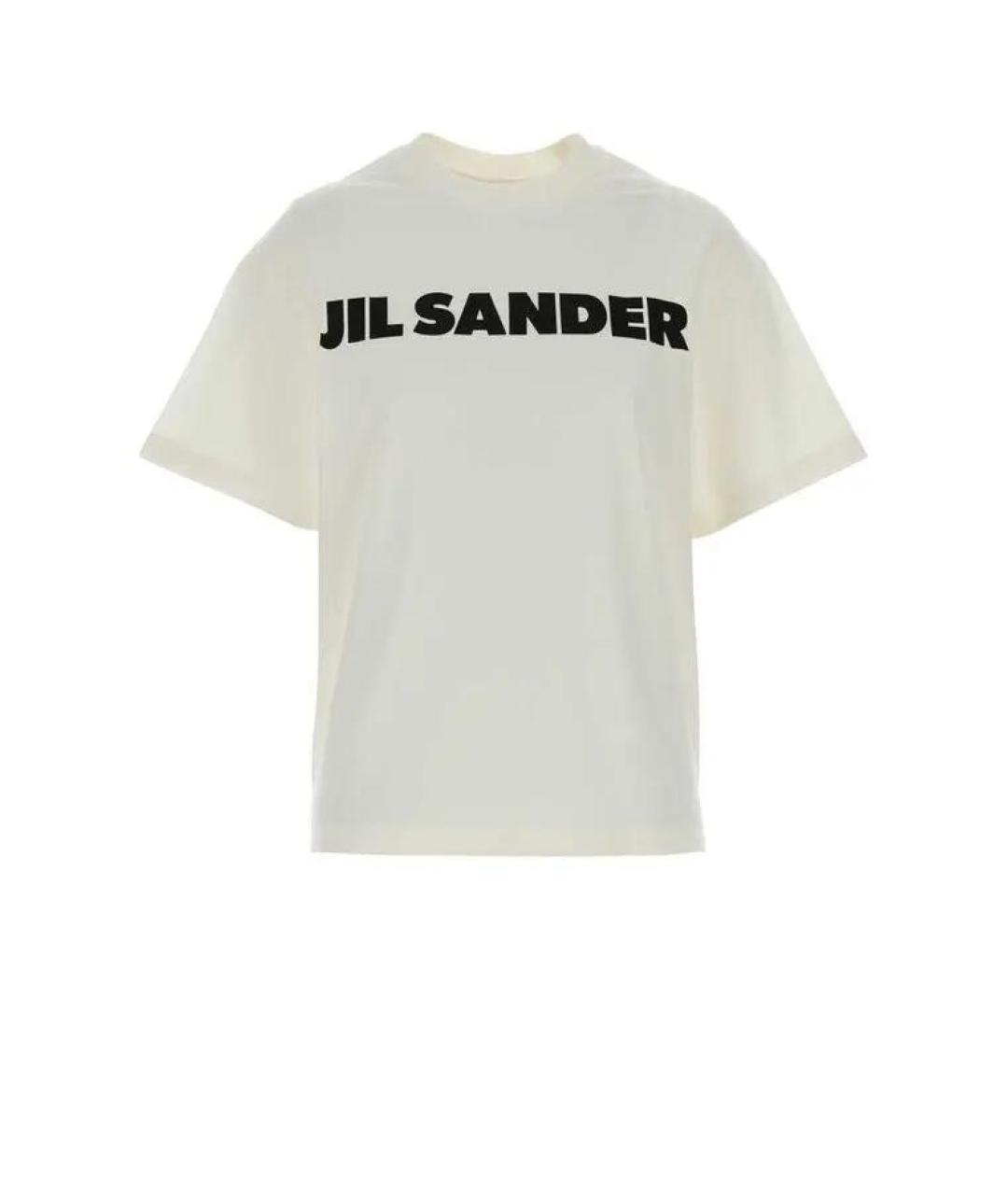 JIL SANDER Белая хлопковая футболка, фото 1