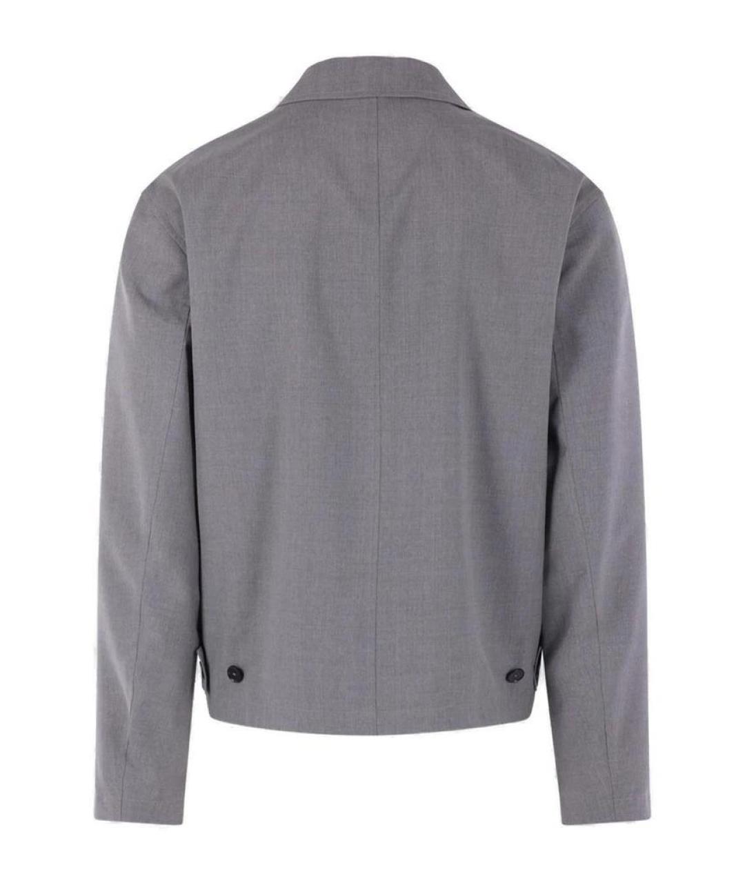 JIL SANDER Серая шерстяная куртка, фото 2