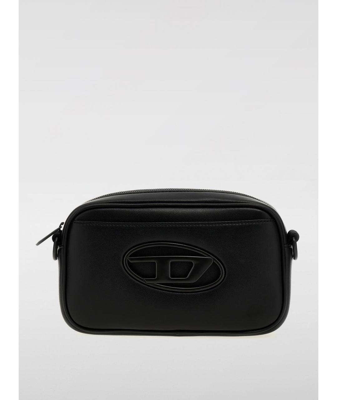 DIESEL Черная сумка через плечо из искусственной кожи, фото 3
