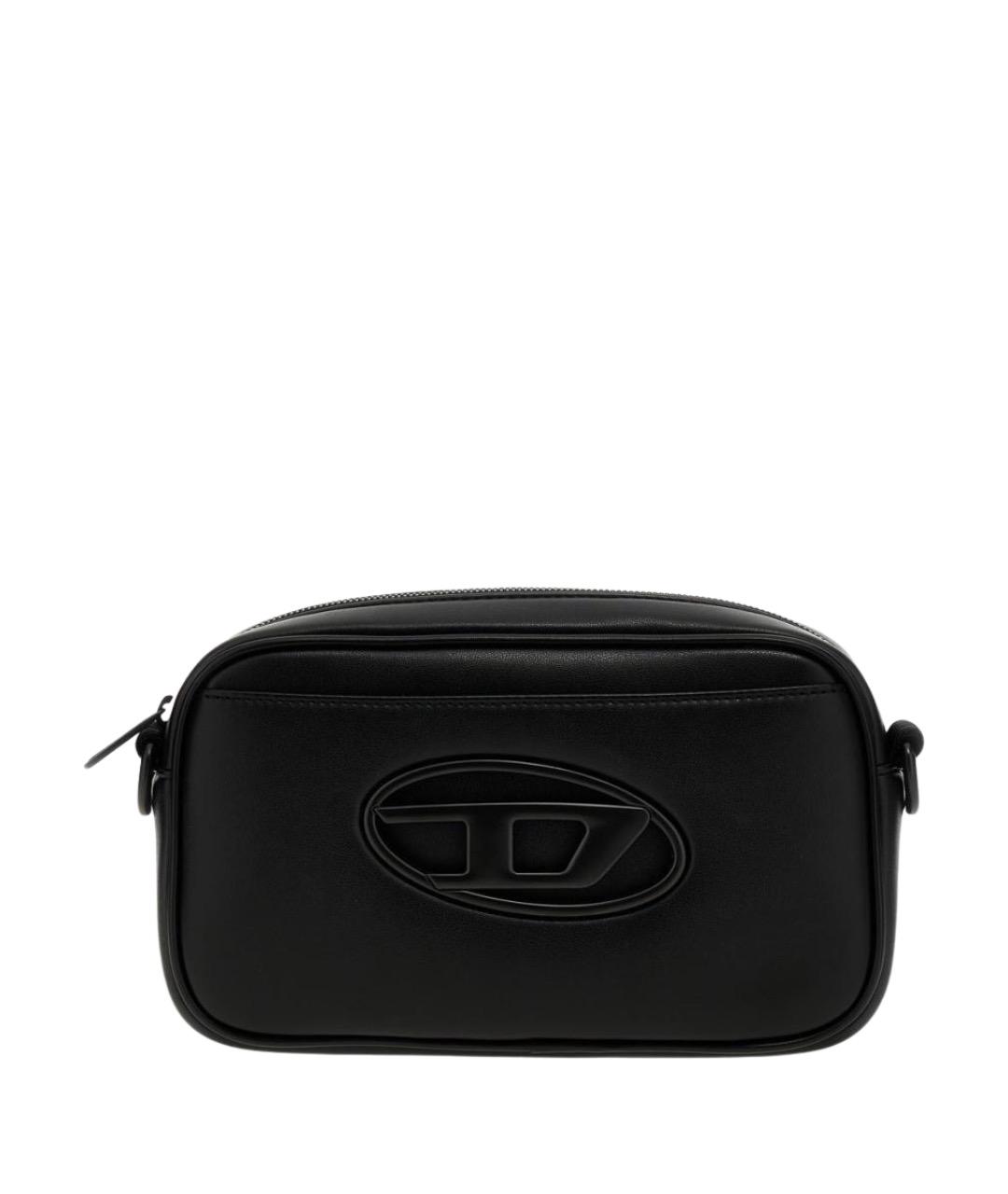 DIESEL Черная сумка через плечо из искусственной кожи, фото 1